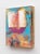 This artwork features a layered composition that intertwines vibrant colors and textures, showcasing intimate figures...