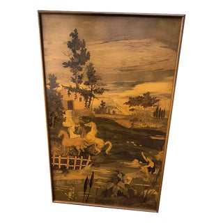 Cornelio Ferrandi, Landscape Panel, 1965, Wood For Sale