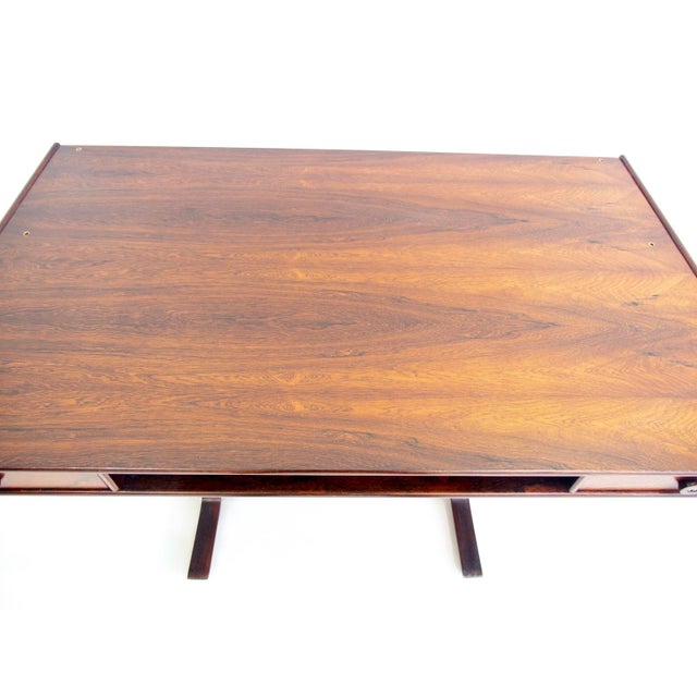 Wood Wooden Desk with Storage Compartments by Gianfranco Frattini for Bernini, 1950s For Sale - Image 7 of 18