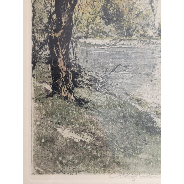 Etching of Persenberg Castle (Austria) by Luigi Kasimir (1881-1962) For Sale - Image 4 of 12