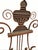 Metal Vintage Huge Iron Rust Brown Lyre Harp 3 Arm Electric Wall Sconce Lamp Fixture For Sale - Image 7 of 9