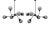 1960s Stilnovo Style Chandeliers in Brass and Glass - a Pair For Sale