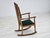 Brown Danish Reupholstered Highback Rocking Chair in Kvadrat Furniture Wool, 1950s For Sale - Image 8 of 18