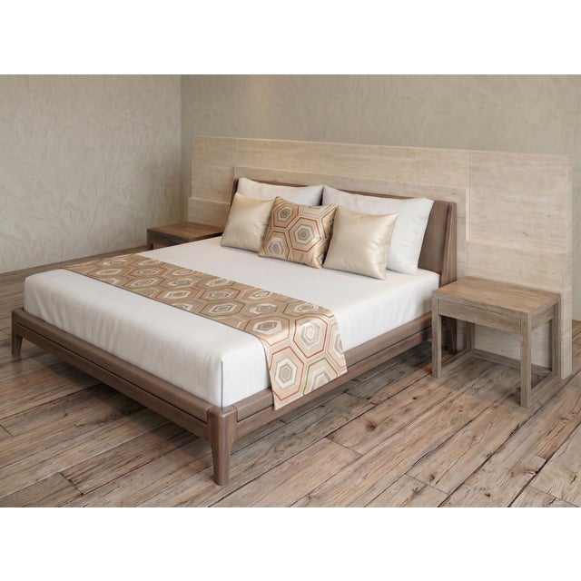 Contemporary Japanese Ceremonial Silk Bed Runner Set by Renaras, Set of 4 For Sale - Image 3 of 7