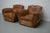 These club chairs were designed and produced in France during the 1940s. The chairs are made from cognac leather held...