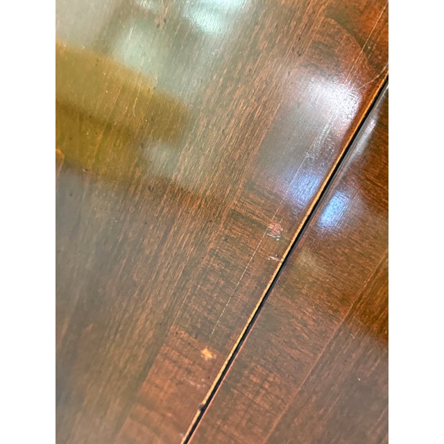 Late 20th Century American Drew Cherry Georgian Double Pedestal Dining Table For Sale - Image 9 of 12