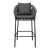Four Hands Porto Charcoal and Bronze Performance Fabric Outdoor Bar Stool, Attributed For Sale