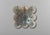 Wall lamp with iridescent blue Murano glass discs Italy 1960. The wall lamp rests on a nickel-plated metal structure with...