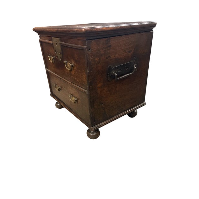 Small Oak Box with Simulated Drawers, 1690s For Sale - Image 4 of 6