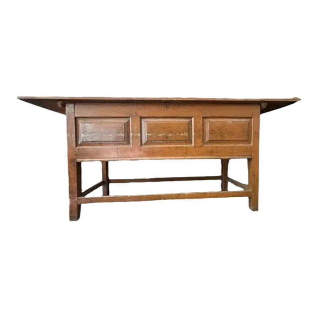 Early 1900s French Baker's Table With Lift Top For Sale