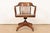 Antique Arts & Crafts Solid Walnut Executive Swivel Desk Chair by Boling Chair Company, Circa 1940s For Sale - Image 12 of 12