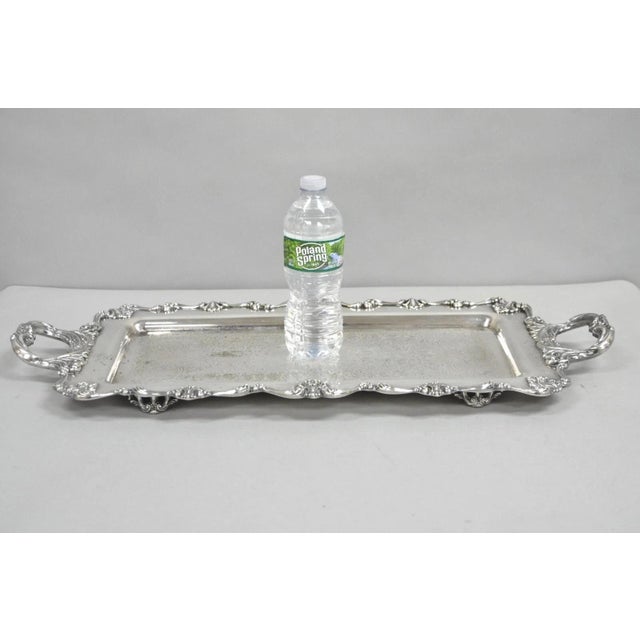 W&s Blackinton Victorian Silver Plated Narrow Serving Platter Dish Bar Tray For Sale - Image 10 of 12