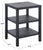 Coastal Apis Raffia 2 Shelf Accent Table in Navy For Sale - Image 3 of 8