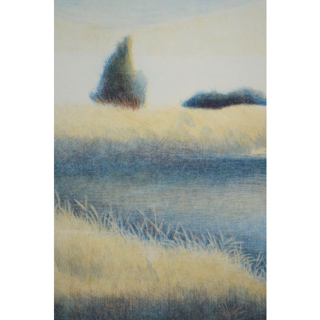 1990s 1990s "Haven III" - Large Scale Lakeside Grassland Landscape Lithograph, 50/150 For Sale - Image 5 of 9