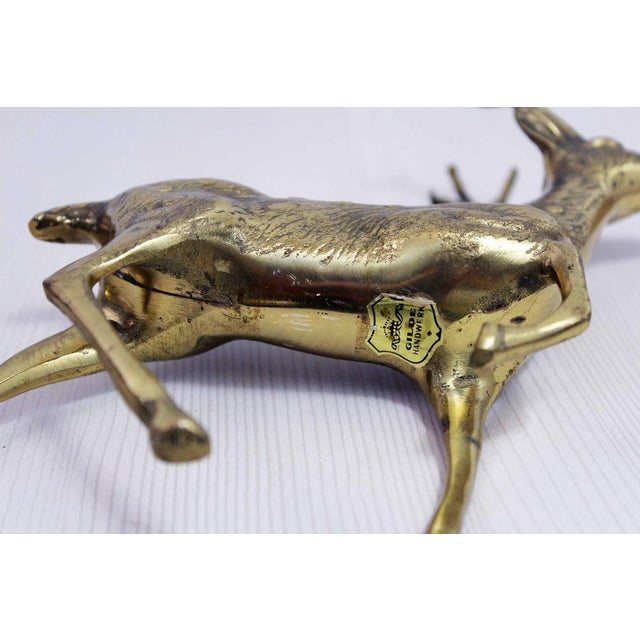 Brass Deer Couple, 1960, Set of 2 For Sale - Image 4 of 15