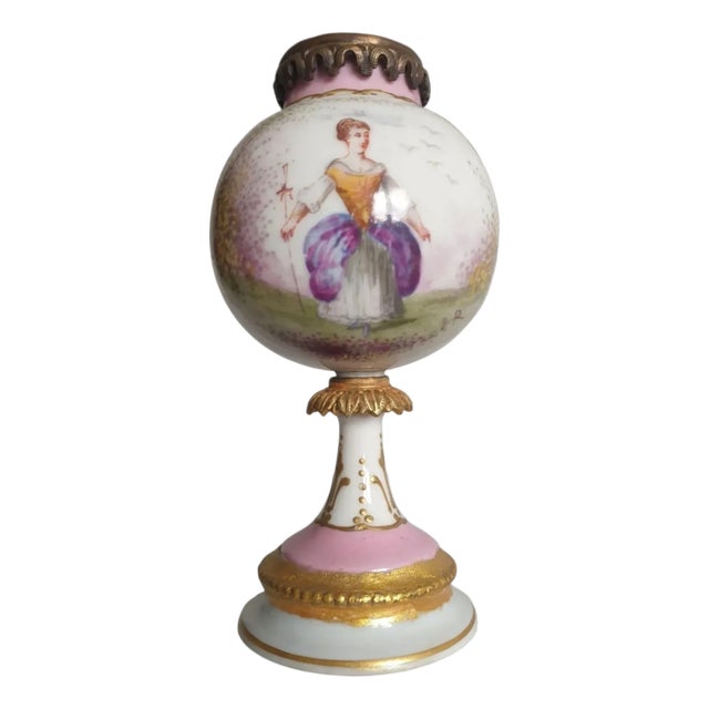 Neorococo Porcelain Vase with Figural Decoration from Meissen Porcelain, 1920s For Sale