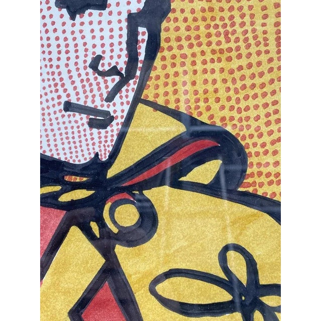 Captain Marvel / Shazam!, 1980s, Felt Pen Artwork, Framed For Sale - Image 3 of 11