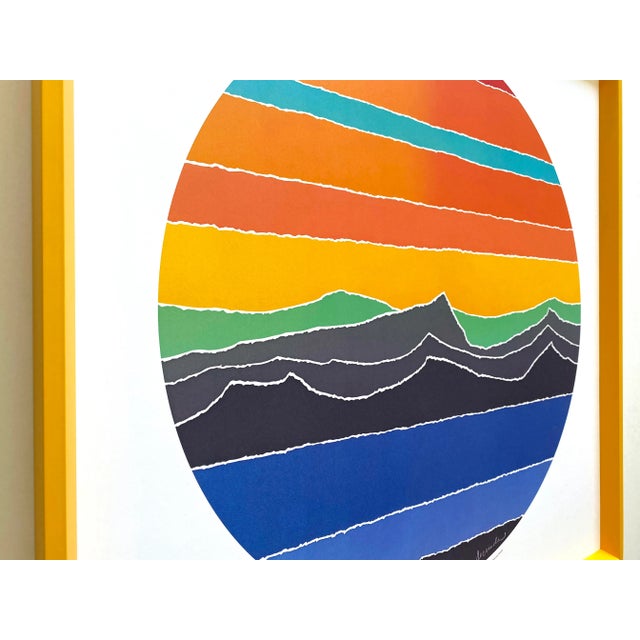 Arthur Secunda Vintage 1981 " Roundscape " Modernist Framed Limited Edition Fine Art Lithograph Print For Sale In Kansas City - Image 6 of 13