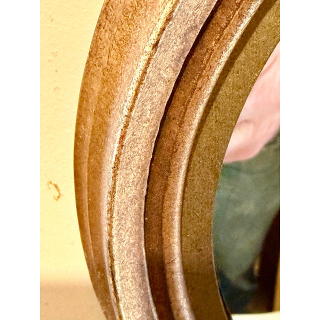 Pair of Vintage Gilt Oval Italian Mirrors For Sale - Image 11 of 11