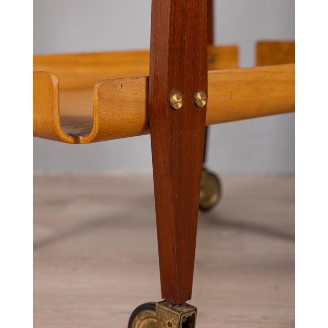 Vintage Wooden Food Cart by Carlo Ratti, 1950s For Sale - Image 15 of 16