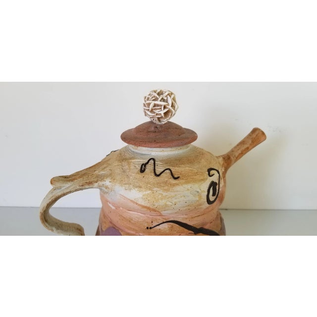 Postmodern 1990's Postmodern Style Art Pottery Vase, Signed For Sale - Image 3 of 12