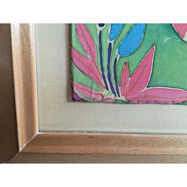 Original Batik Painting by Lilia Kim Signed & Framed Aprox. dimensions: 24" x 24" Very good original condition!