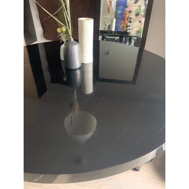 Black Lacquer Round Dining Table Chairish