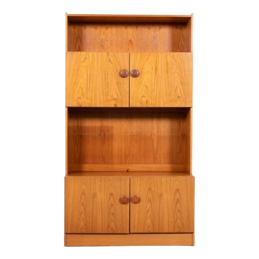 Vintage Danish Teak Veneer Cabinet, 1970s For Sale