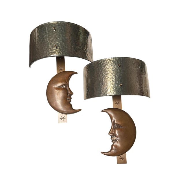 Brown Bronze and Glass Wall Sconces by Sergio Bustamante, 1970, Set of 2 For Sale - Image 8 of 8