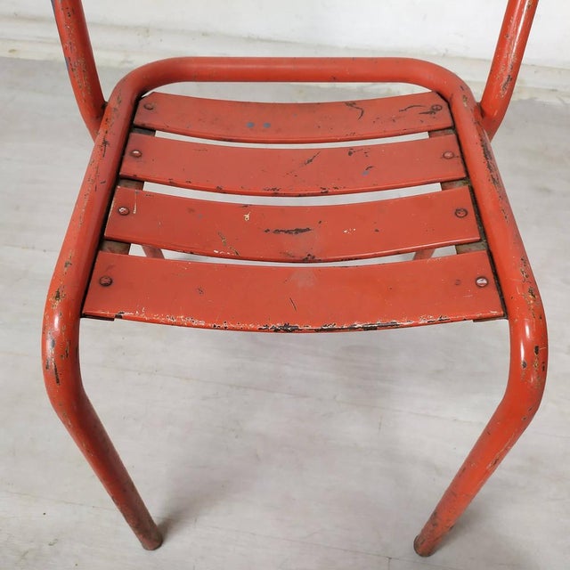 Iron Garden Chairs from Tolix, 1950s, Set of 4 For Sale - Image 9 of 18