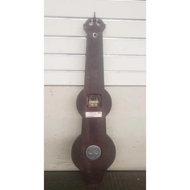 Mid 20th Century Mid-Century English Inlaid Burlwood Barometer / Thermometer For Sale - Image 5 of 8
