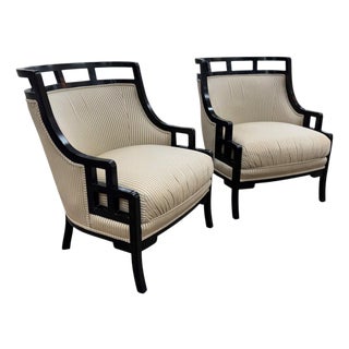 Jay Spectre for Century Furniture Wallis Simpson Lounge Chairs, a Pair For Sale