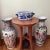 Vintage Chinoiseries Handcrafted Blue & White Footbath Planter With Handles For Sale - Image 11 of 12