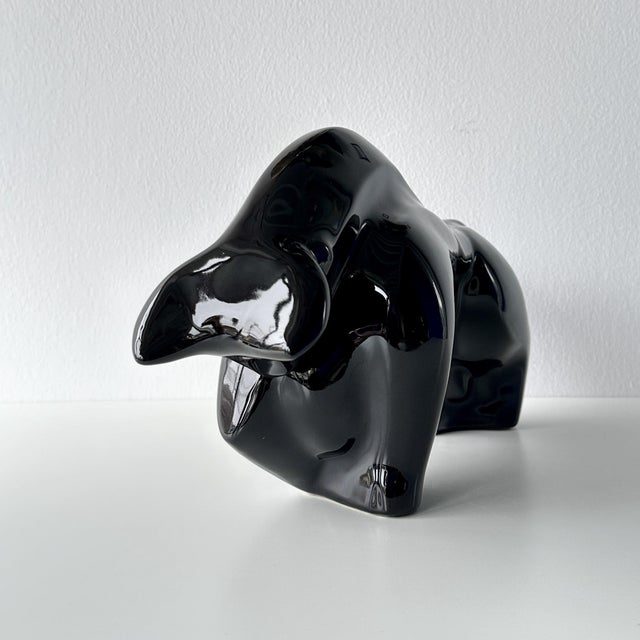 Mid-Century Modern Late 20th Century Cubist Ceramic Bull Sculpture For Sale - Image 3 of 12
