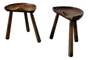 Tripod Shepherds Stools from Le Selou, 1960s, Set of 2