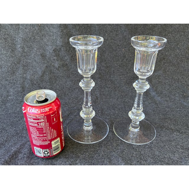 Waterford Crystal Candlesticks "Kenmare" a Pair For Sale - Image 10 of 13