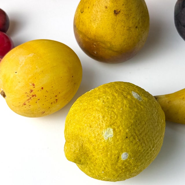 Traditional Vintage Italian Hand-Carved Stone Fruit Collection, 10 Pieces For Sale - Image 3 of 8