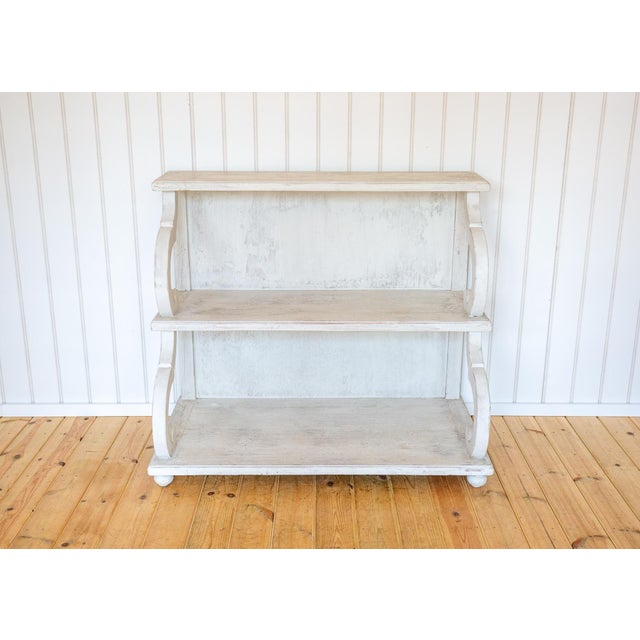 20th Century Regency French White Waterfall Shelving Unit, 1930s For Sale - Image 16 of 18