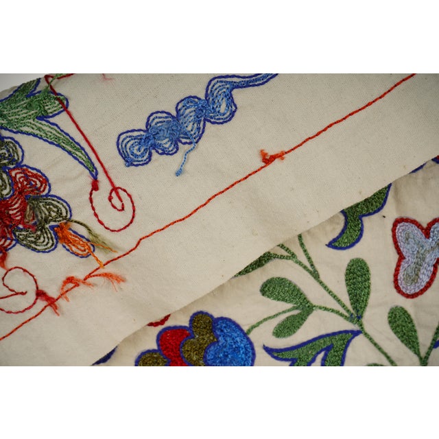 Uzbek Suzani Animal Cotton Tablecloth - Wall Decor For Sale - Image 9 of 10