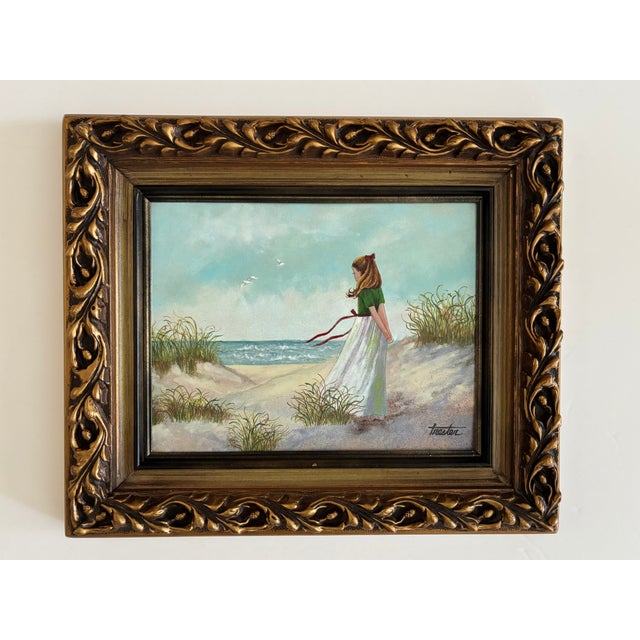 1960s Enamel on Copper Reproduction by Ebeling & Ruess of an Oil Painting by Artist Lorraine Trester For Sale - Image 9 of 10