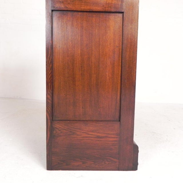 Oak Roller Shutter Cabinet with Shutter, 1930s For Sale - Image 9 of 18