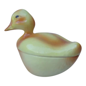 French Majolica Duckling Tureen Caugant Circa 1950