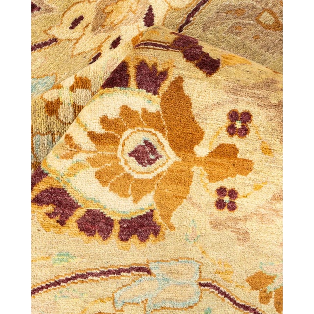 Textile Mogul, One-of-a-Kind Hand-Knotted Area Rug in Ivory, 6' 2" x 9' 5" For Sale - Image 7 of 8