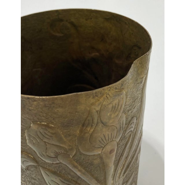 Early 20th Century Antique Brass Trench Art Vessel For Sale - Image 5 of 5
