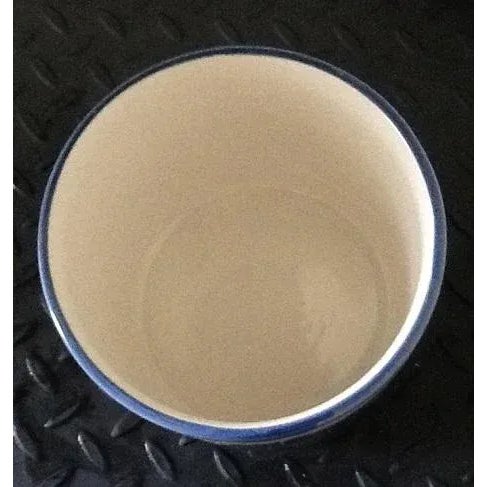 1980s 3-Piece Blue & White Grape Motif Porcelain Bowl/Lidded Jar Set For Sale - Image 5 of 8