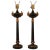 1950s Tole Lamps With Brass Accents - a Pair For Sale - Image 9 of 9