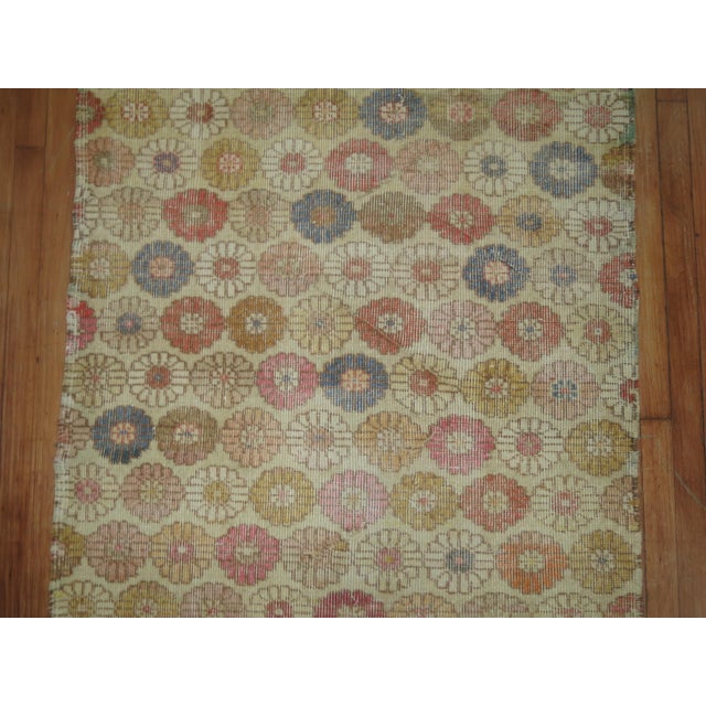 1960s 1960s Worn Turkish Deco Rug For Sale - Image 5 of 6