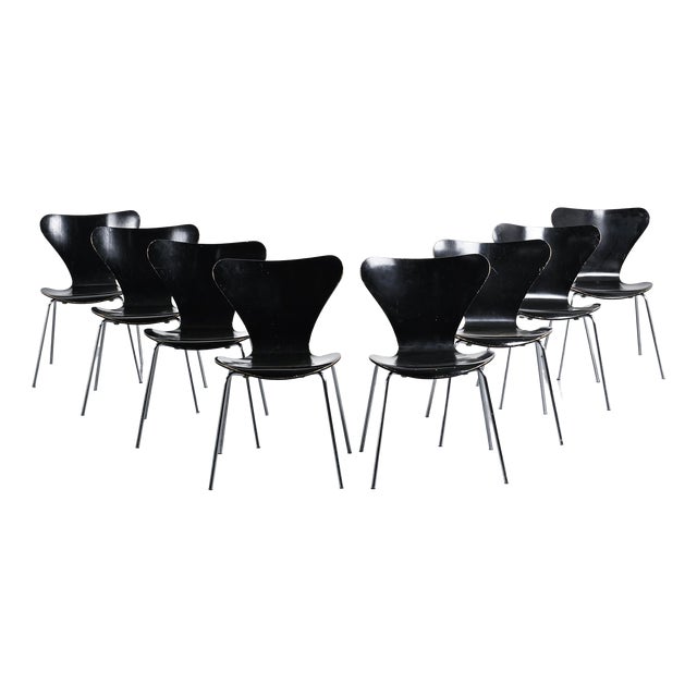 Chairs by Arne Jacobsen for Fritz Hansen, Denmark, 1970s, Set of 8 For Sale