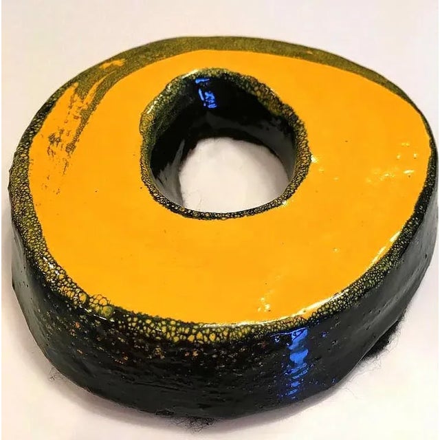 Mid-Century Modern Pop Art Style Glazed Ceramic Sculpture, Tic Tac Toe For Sale - Image 3 of 10