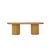 Java dining table in tinted rattan & imitation grained leather by popus editions. Dimensions: w 230 x d 100 x h 75 cm....